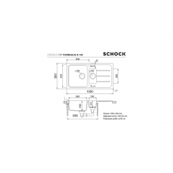 Zlewozmywak Schock FORMHAUS D-150L Alpina Cristalite